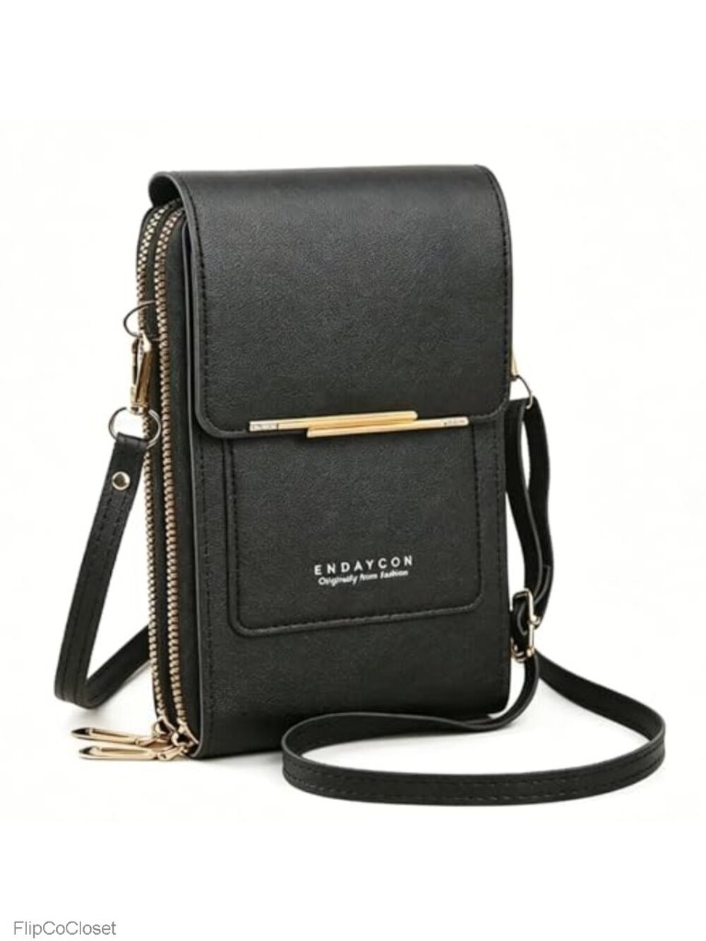 Touchscreen Crossbody Phone Bag See-Through Window PU Leather